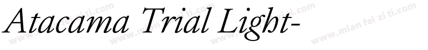 Atacama Trial Light字体转换